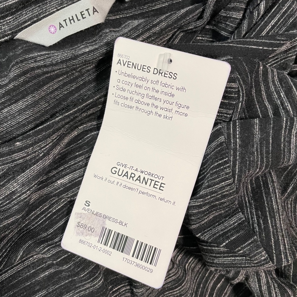 NWT Athleta Avenue Dress Black and Gray - Picture 8 of 8